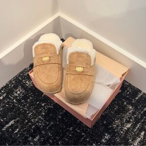 Tan Suede Slippers
